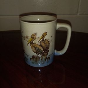 Otagiri Pelican Sailboat Embossed Coffee mug Cup Collectibles